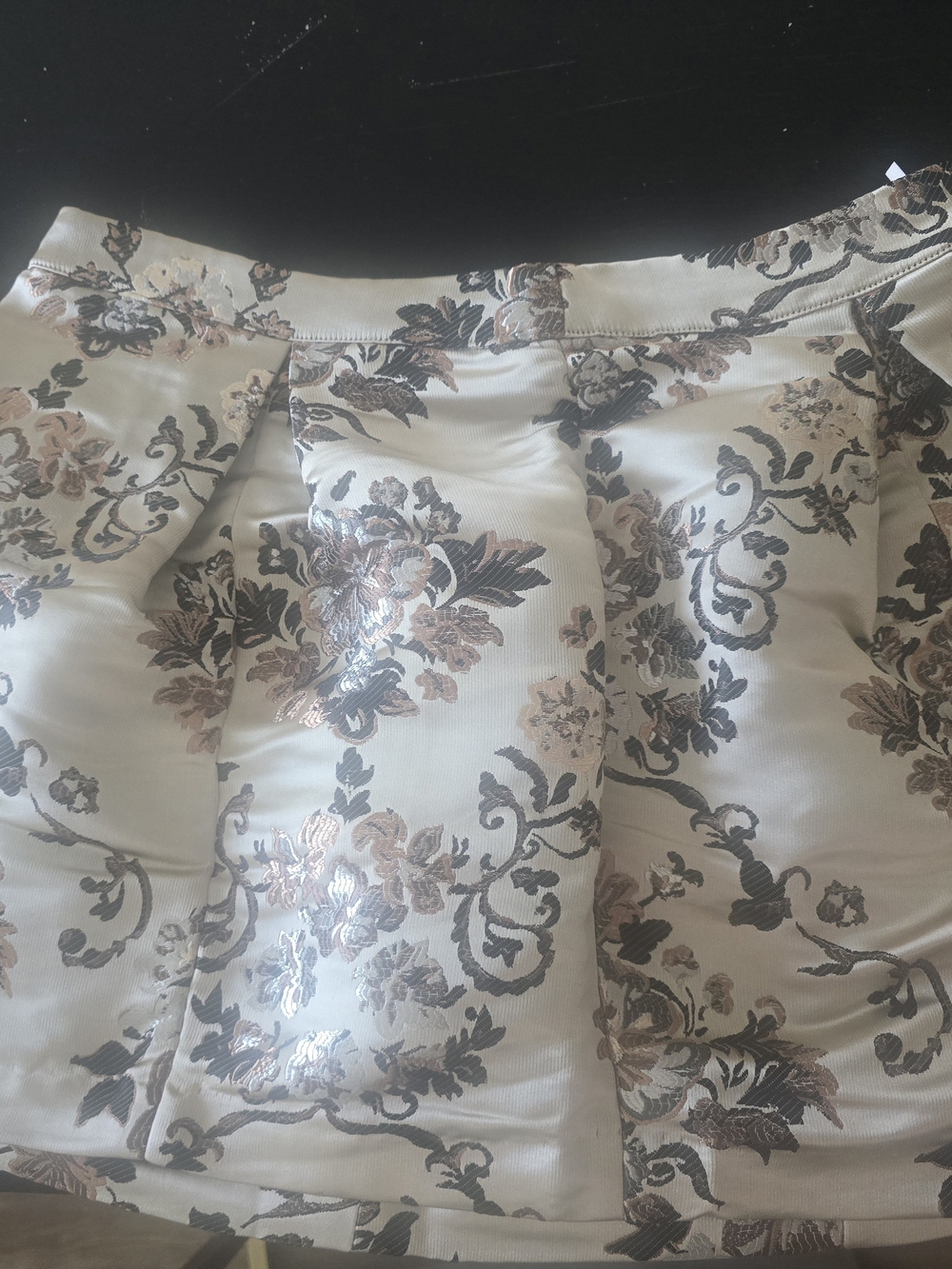 FREE PEOPLE - Floral Jacquard Pleated Mini Skirt - Size 14